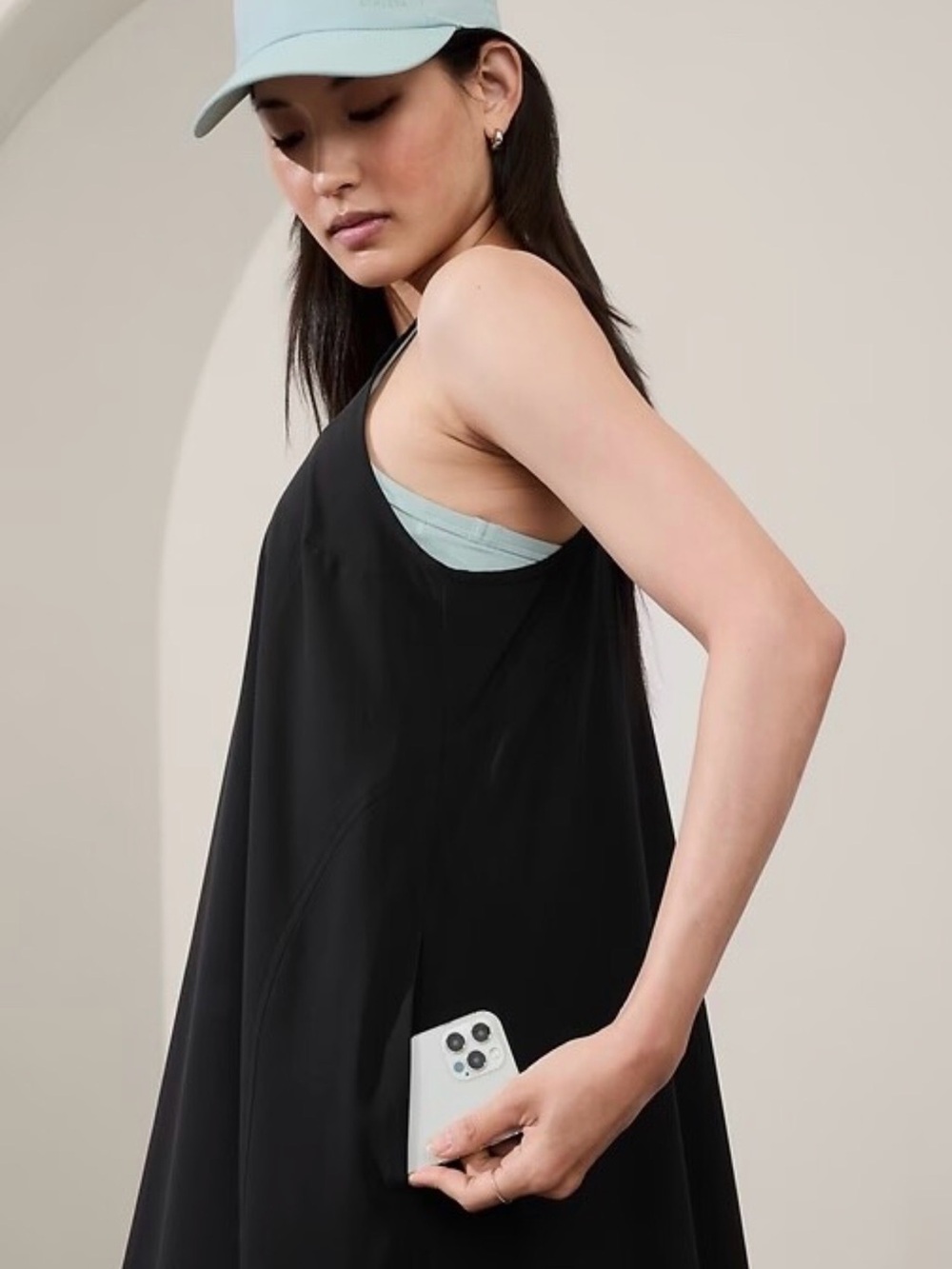 Athleta Presido Traveler Black Sleeveless Dress - Picture 3 of 9